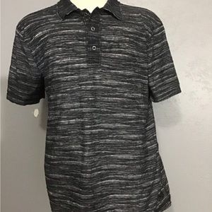 Hélix Shirt Mens Size XL Black and gray 3 Buttons Collared  Short Sleeve